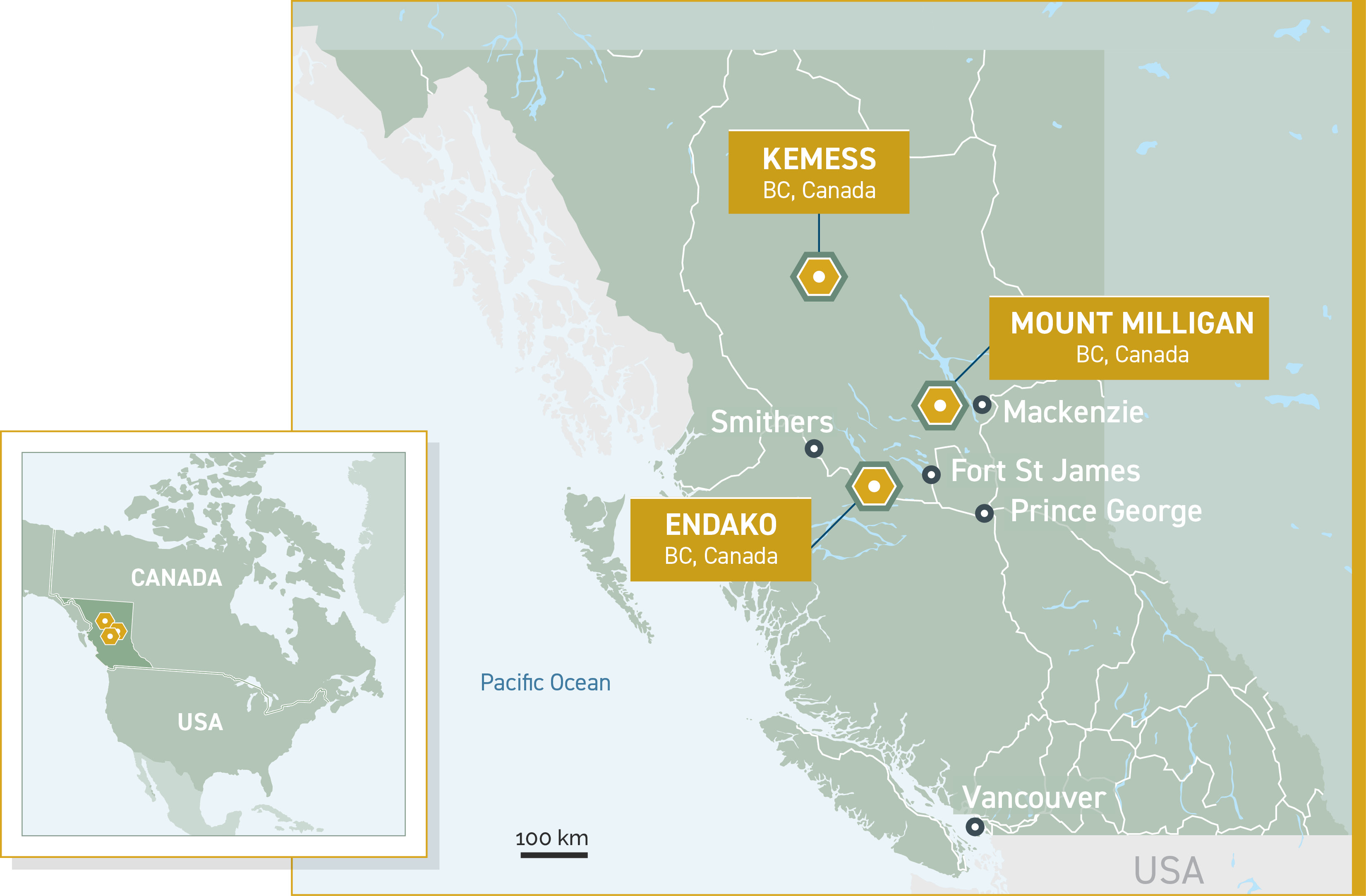 Endako map