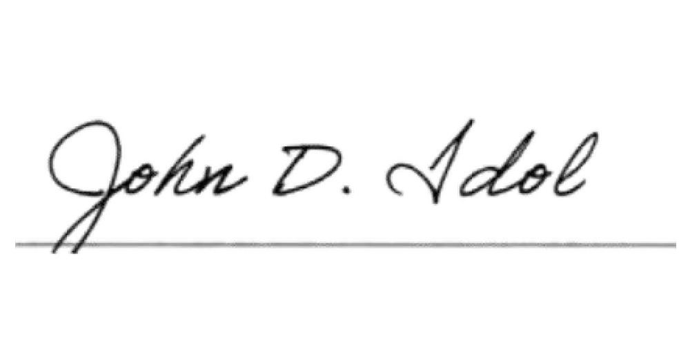 John D. Idol signature