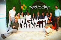Nextracker India team celebrating 10 gigawatt milestone and expands market operations.