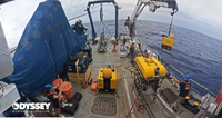 Odyssey Marine Exploration successfully deployed two Autonomous Benthic Mini Landers (ABML) in the Cook Islands’ Exclusive Economic Zone. The systems, engineered by Develogic GmbH for Odyssey, will collect in situ environmental data from ~4,900 meters depth to build long-term datasets supporting the Cook Islands Seabed Minerals Authority’s scientific and environmental management programs.