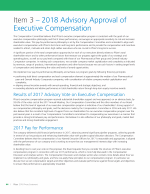 Results of 2017 Advisory Vote on Executive Compensation