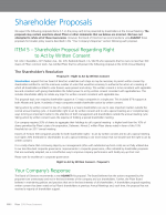 Item 5 - Right to Act by Written Consent