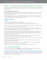 Item 6 - Independent Chair Policy