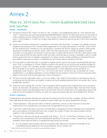 Annex 2 - Pfizer Inc. 2014 Stock Plan - French-Qualified Restricted Stock Unit Sub-Plan