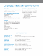 Corporate and Shareholder Information