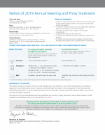 Notice of 2019 Annual Meeting and Proxy Statement