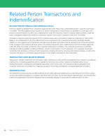 Related Person Transactions and Indemnification