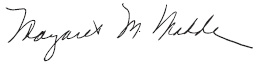 Margaret M. Madden signature
