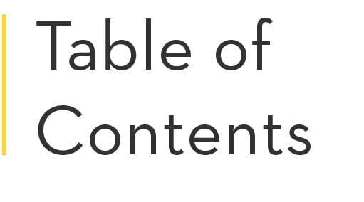 Table of Contents