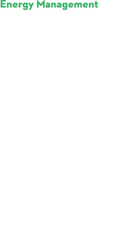 Energy Management RMR deploys the following energy management best practices: Real-time energy monitoring  Daytime an   