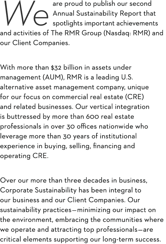 We are proud to publish our second Annual Sustainability Report that spotlights important achievements and activities   