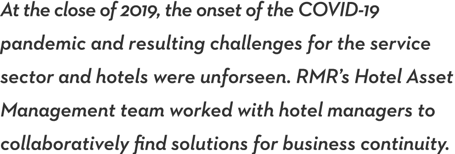 At the close of 2019, the onset of the COVID-19 pandemic and resulting challenges for the service sector and hotels w   