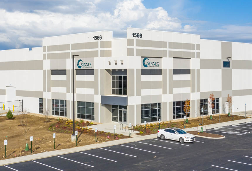 7303 Rickenbacker Parkway West is a large, white industrial building in Columbus, Ohio. The building is owned by ILPT and is LEED Certified.