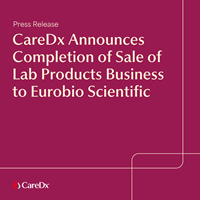 Multimedia JPG file for CareDx Announces Completion of Sale of Lab Products Business to Eurobio Scientific