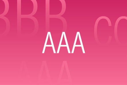 Triple AAA letters with a pink background