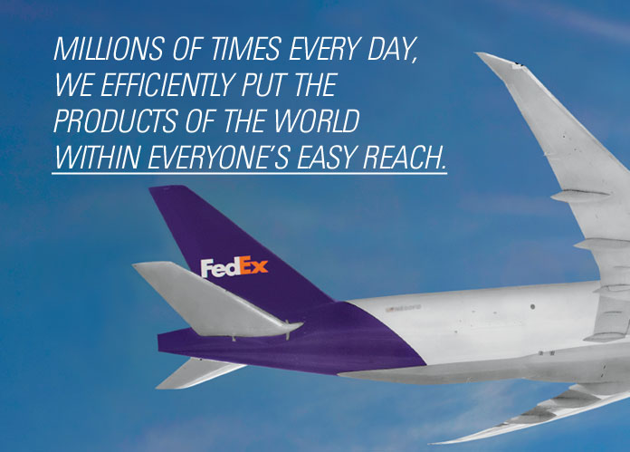 Millions of times every day, we efficiently put the products of the world within everyone's easy reach.