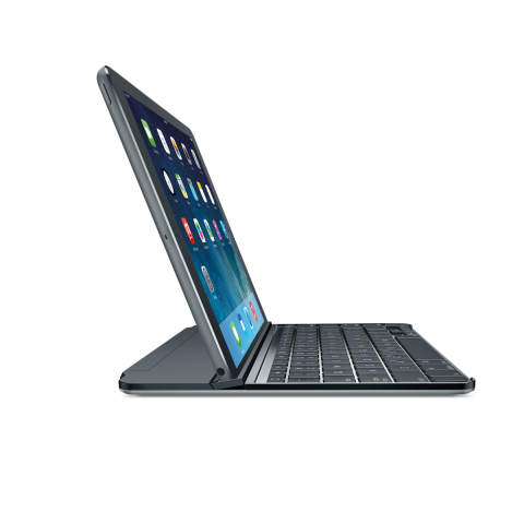The new Logitech Ultrathin for iPad Air, iPad mini and iPad mini with Retina display improves the fl ... 